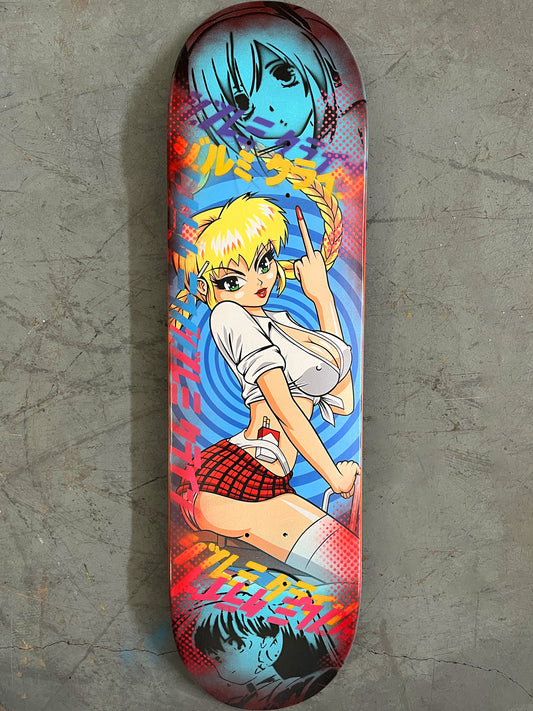 seesaw suzi 8.5 X 32.25 BLUE/RED ANODIZED MIXED PROCESS SIGNED 1 of 1