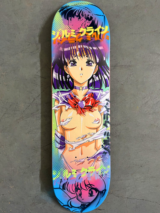 sailor Saturn 8.5 X 32.25 BLUE/PINK FADE MIXED PROCESS SIGNED 1 of 1