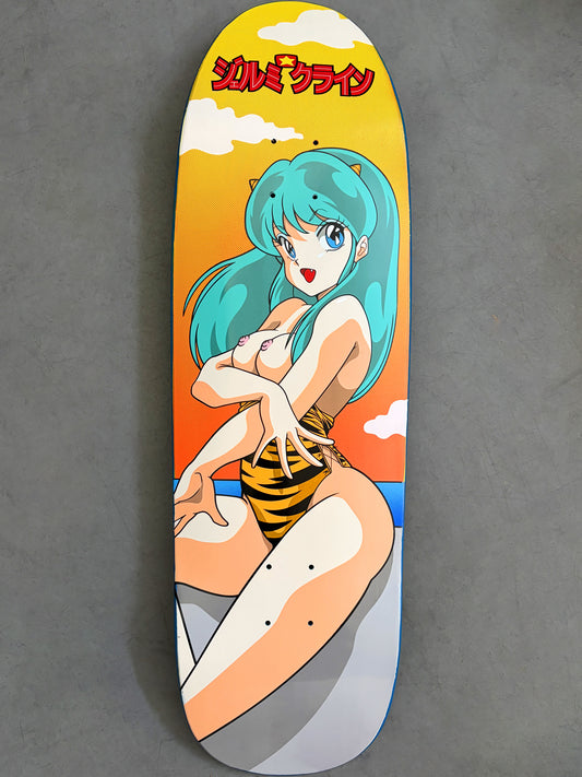 lum chan at the beach BLUE DIPPED SIGNED 9.5 X 31.75 HAND SCREENED