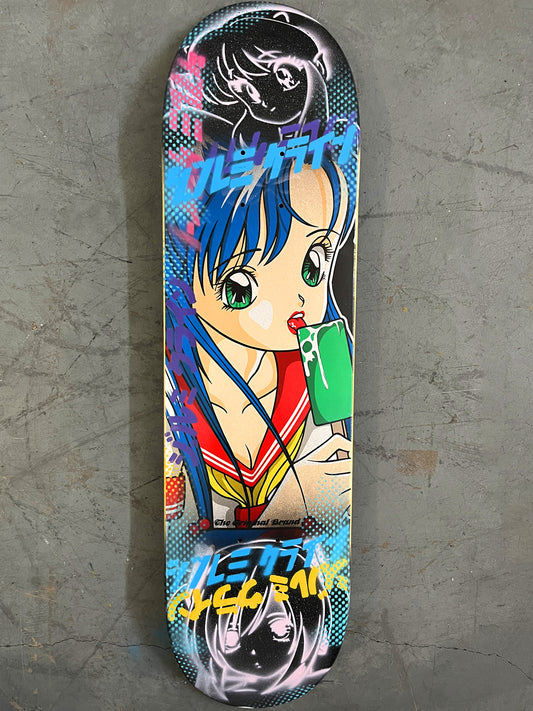 ice cream girl 8.25 X 32.25 BLACK GLITTER MIXED PROCESS SIGNED 1 of 1