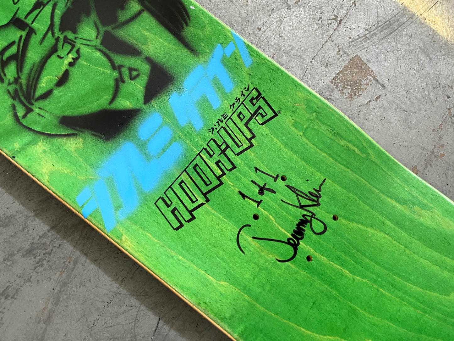 evil dead 8.0 X 31.75 BLUE/PURPLE MIXED PROCESS SIGNED 1 of 1