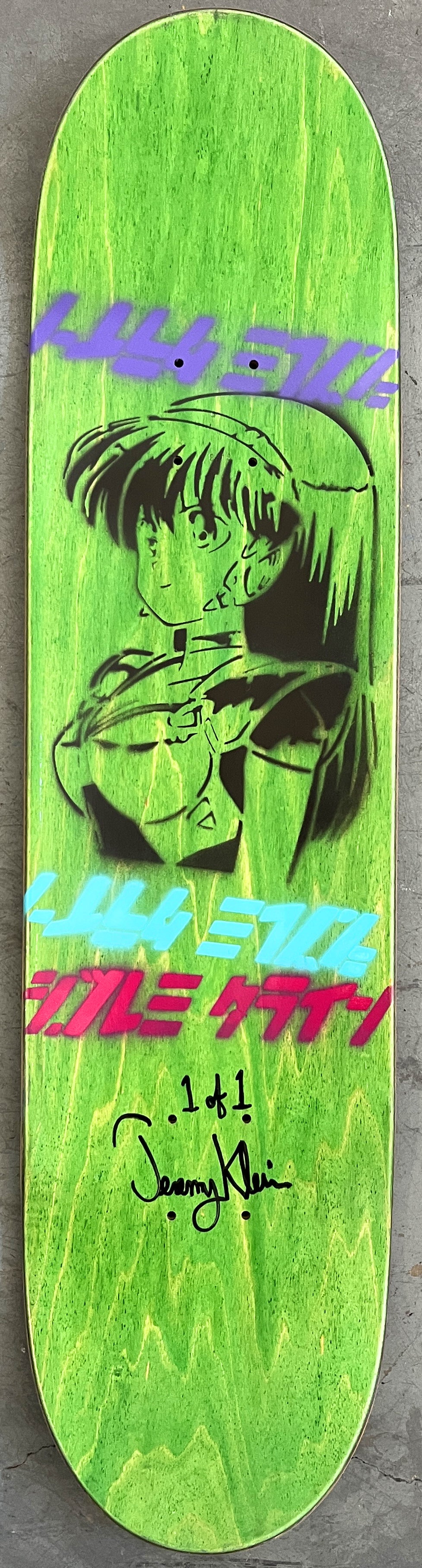 princess bone 7.88 X 31.75 BLUE MIXED PROCESS SIGNED 1 of 1