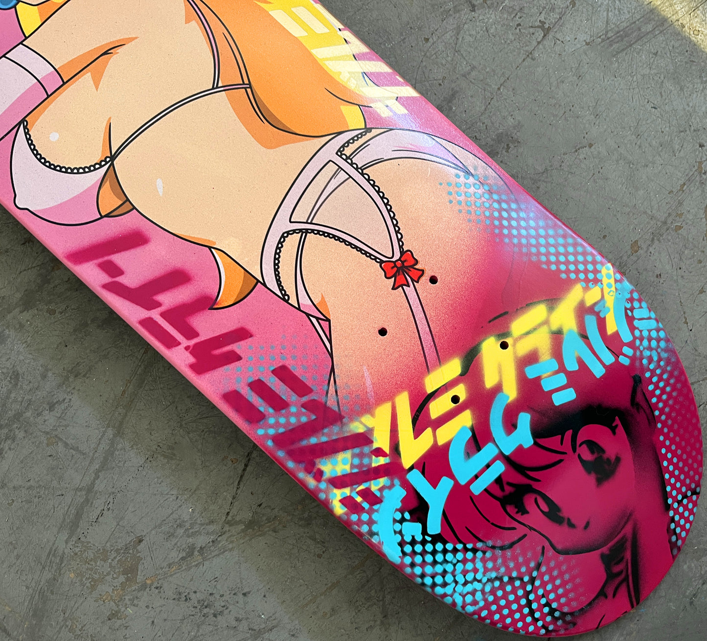 peach 8.5 X 32.25 PINK/MAGENTA MIXED PROCESS SIGNED 1 of 1