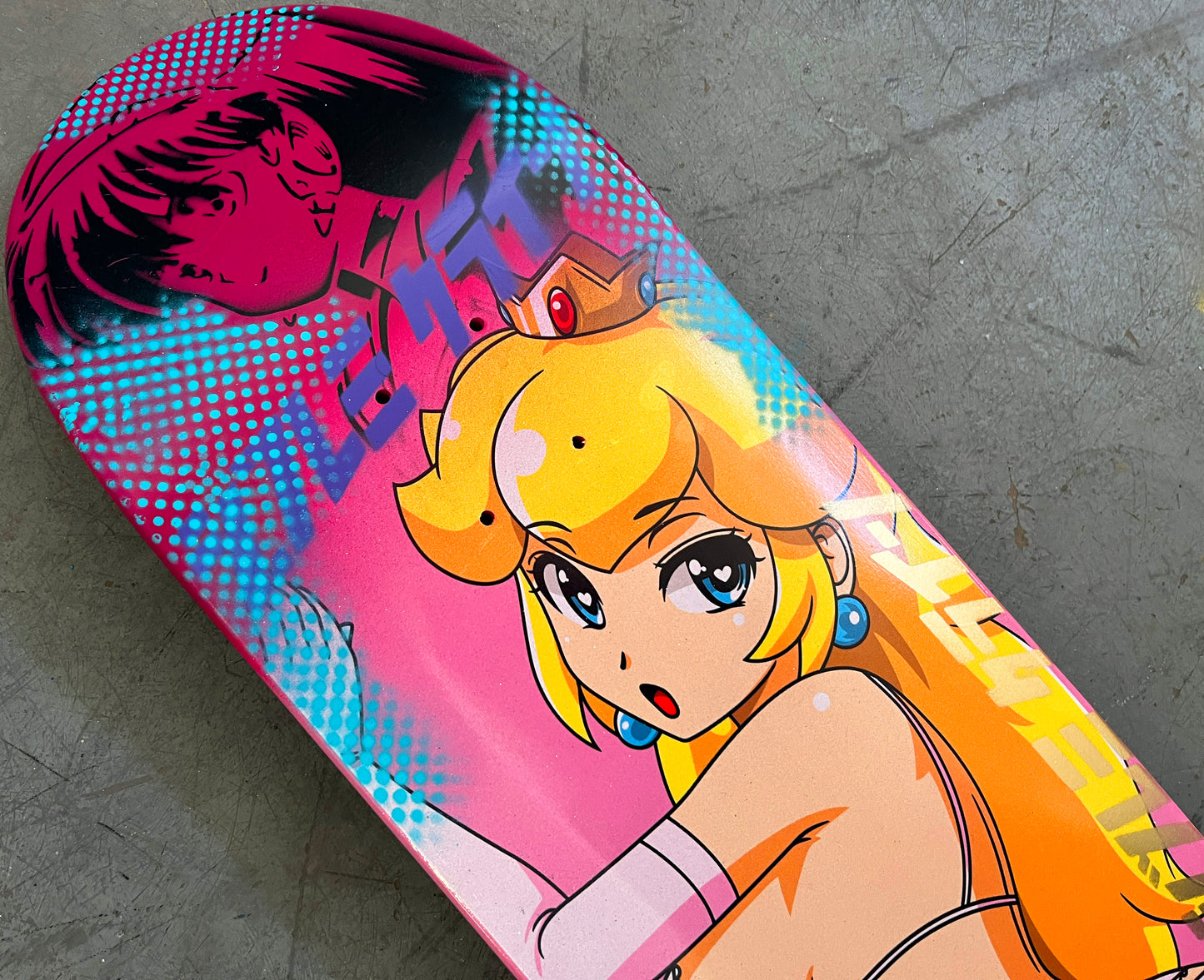 peach 8.5 X 32.25 PINK/MAGENTA MIXED PROCESS SIGNED 1 of 1