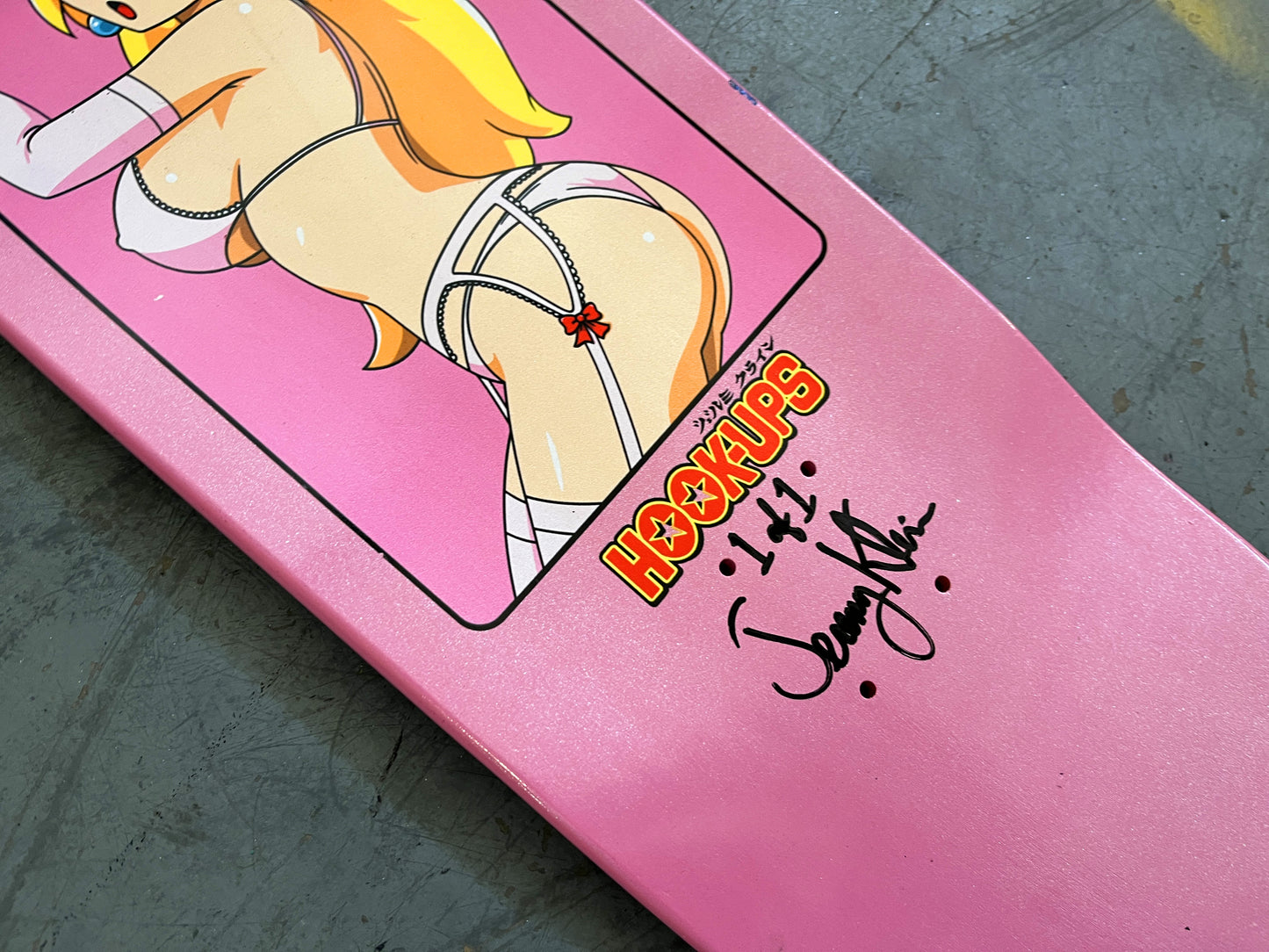 peach 8.5 X 32.25 PINK/MAGENTA MIXED PROCESS SIGNED 1 of 1