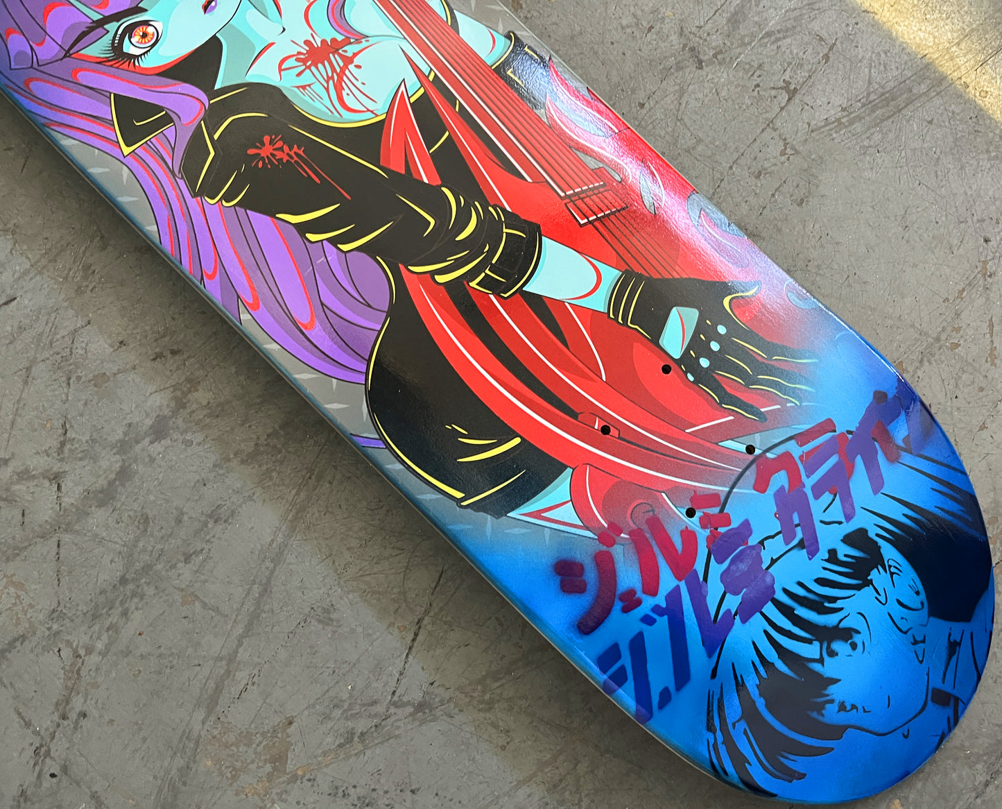 rock killer 7.88 X 31.75 BLUE/BLUE ANODIZED MIXED PROCESS SIGNED 1 of 1