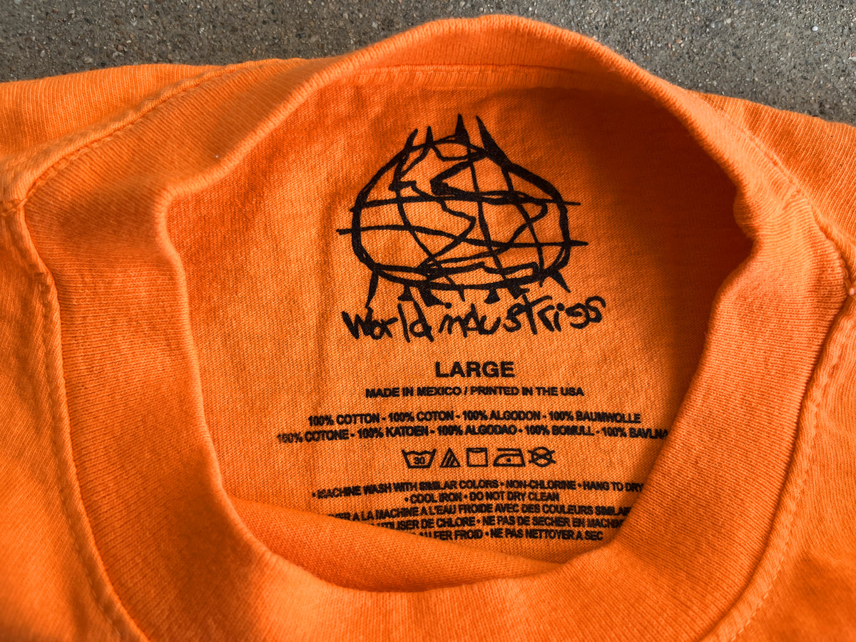klein black eye kid premium signature t-shirt w/embroidery - ORANGE