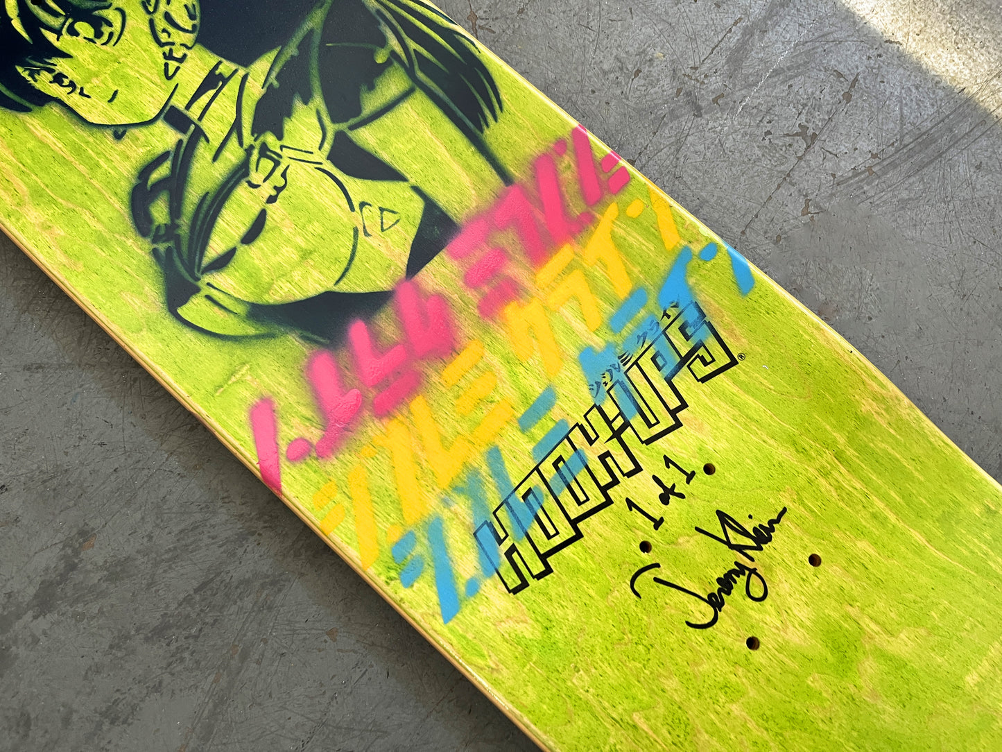 freddy 7.88 X 31.75 BLUE/PURPLE ANODIZED MIXED PROCESS SIGNED 1 of 1