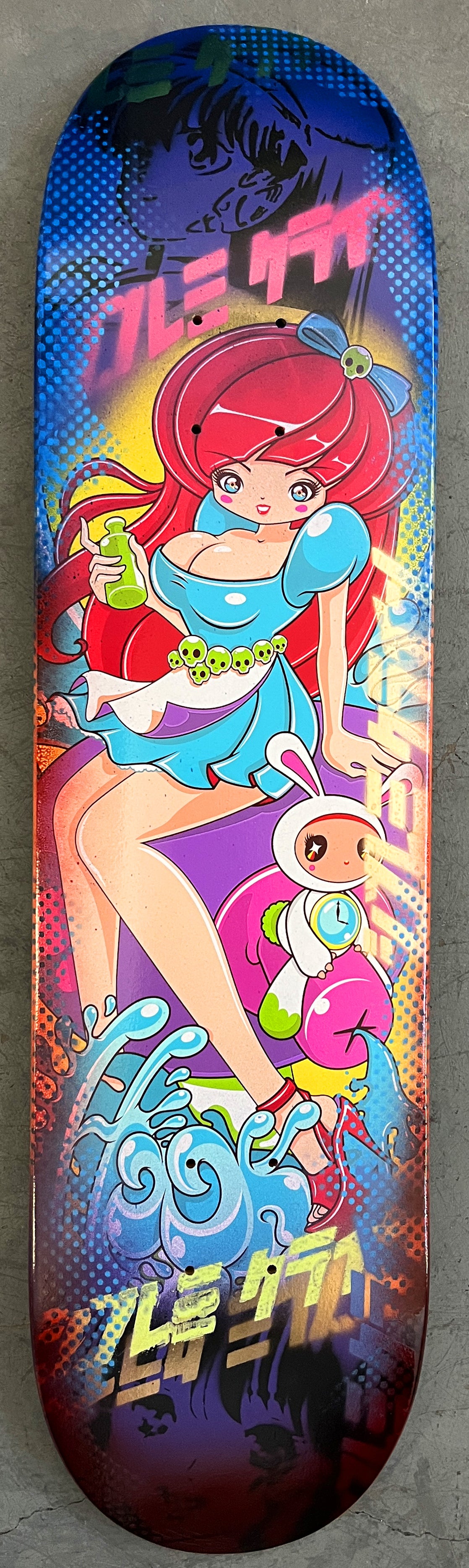 alice 7.88 X 31.75 BLUE/RED/PURPLE ANODIZED MIXED PROCESS SIGNED 1 of 1