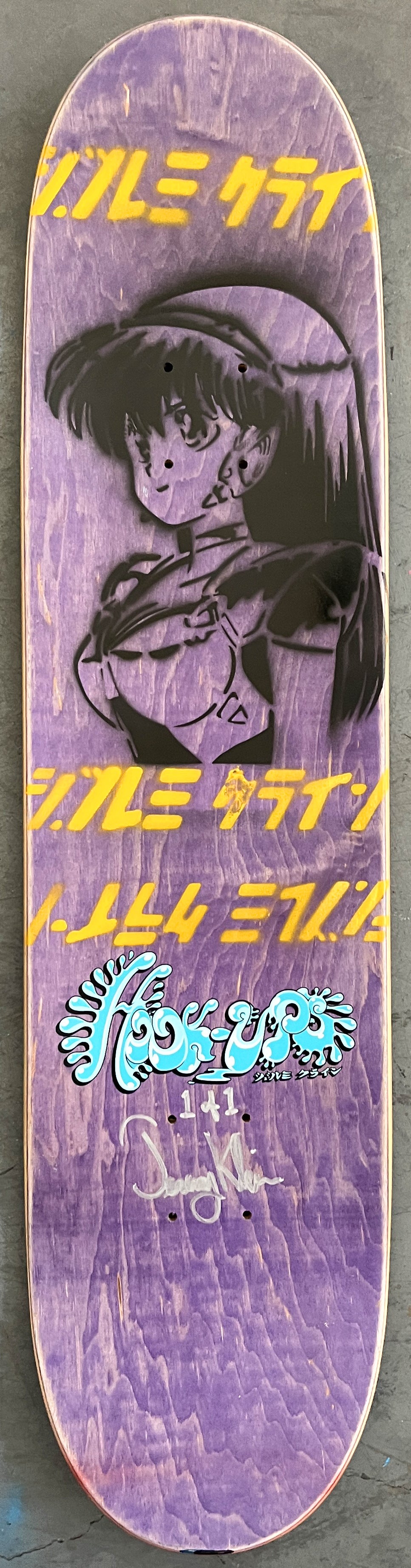 alice 7.88 X 31.75 BLUE/RED/PURPLE ANODIZED MIXED PROCESS SIGNED 1 of 1