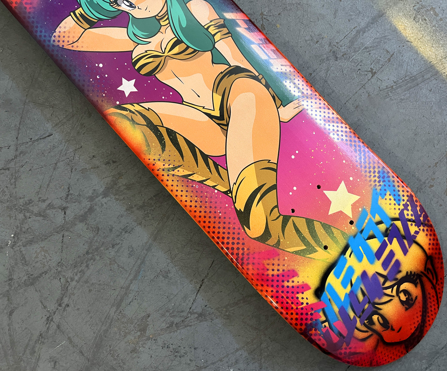lum II 8.25 X 32.25 PINK/BLUE PURPLE ANODIZED MIXED PROCESS SIGNED 1 of 1