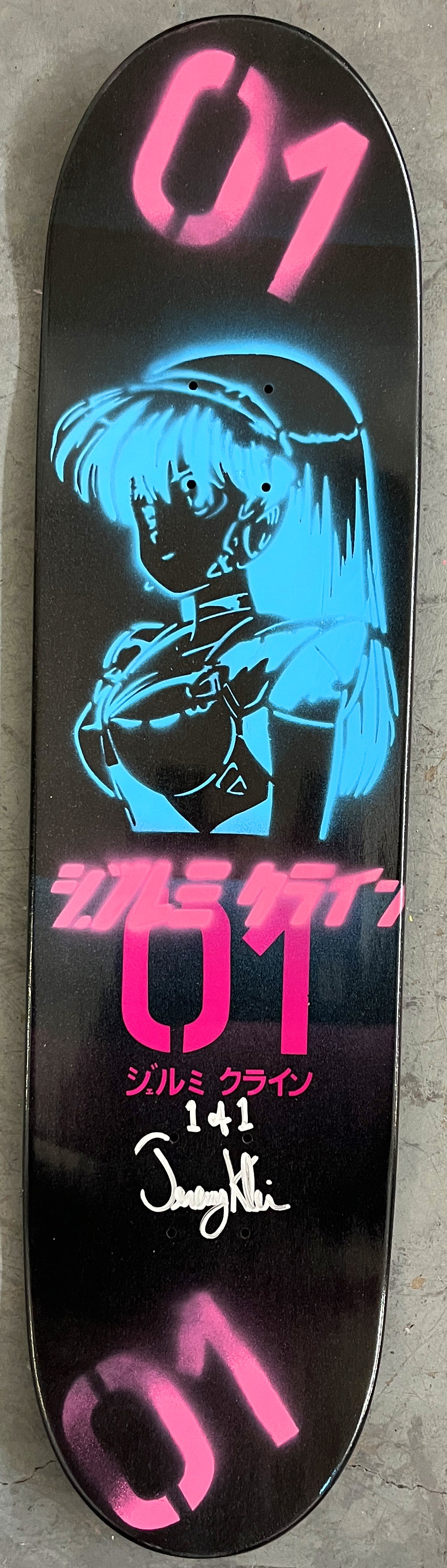 hatsune 8.25 X 32.25 BLACK GLITTER II MIXED PROCESS SIGNED 1 of 1