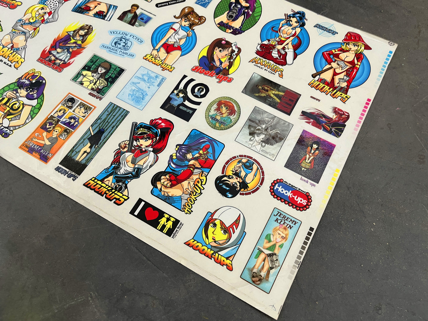 hook-ups stickers #1 PROOF STICKER SHEET 13.5 X 20 INCH - 1 OF 1