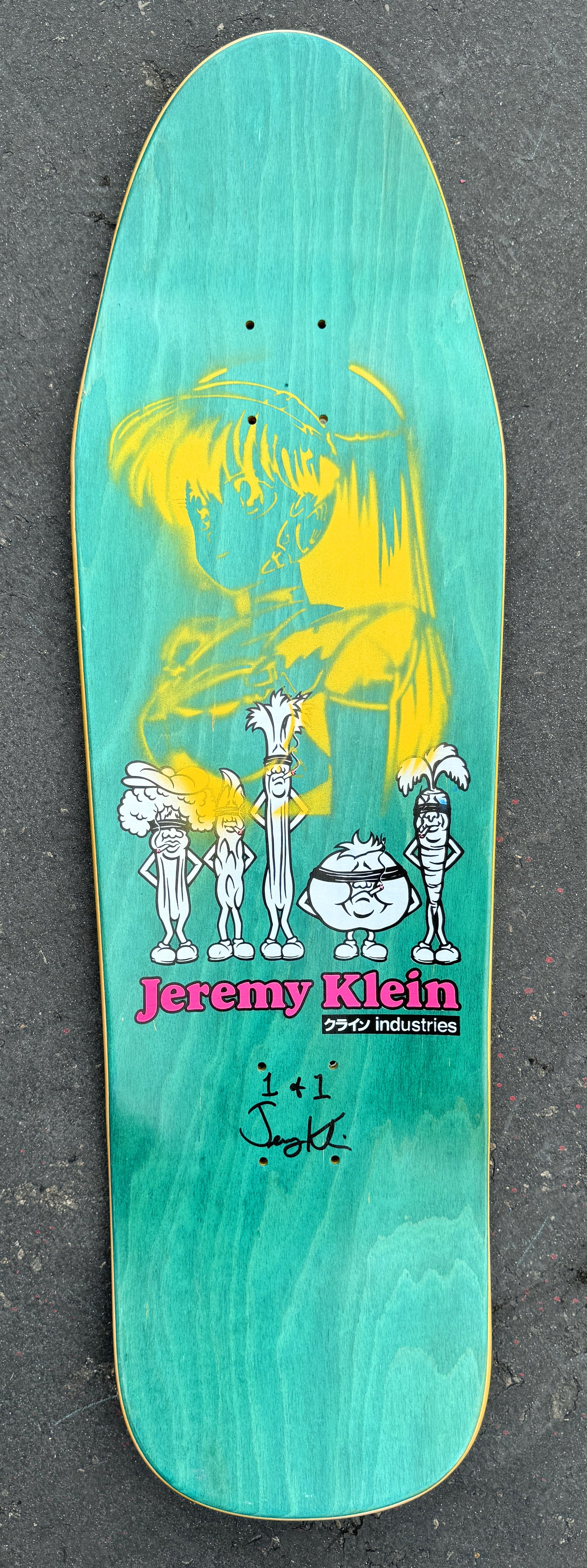 jeremy klein silk screened candy bar board YELLOW/PINK 9.75 X 31.75 1 OF 1