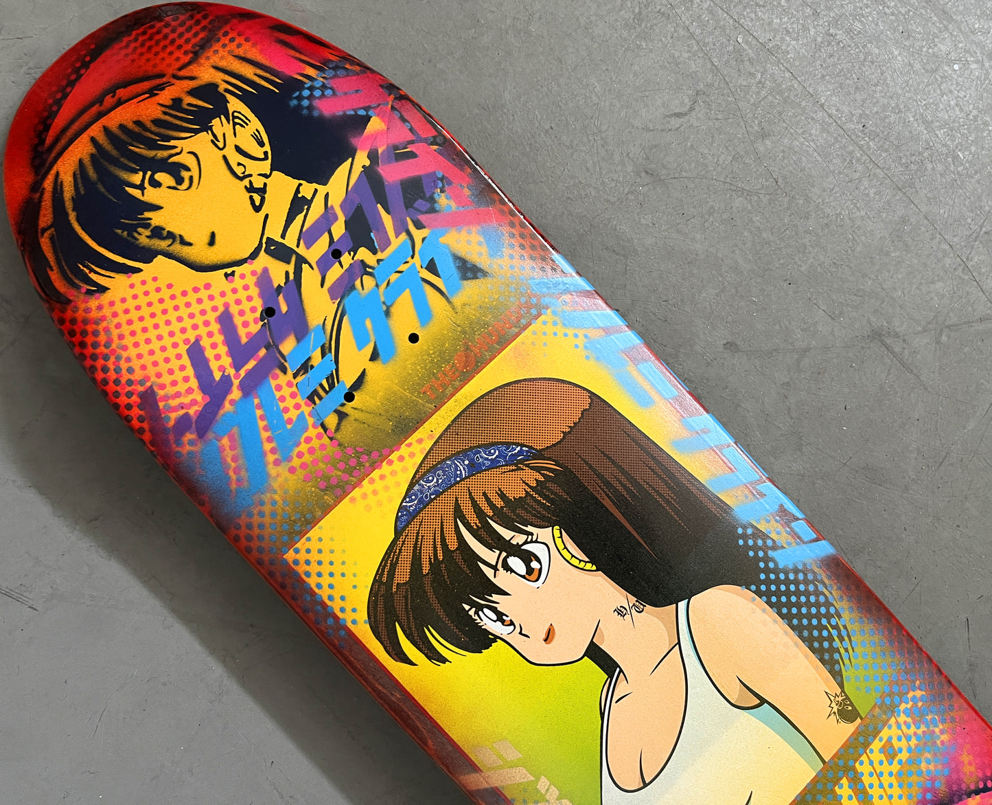 hundreds dream girl 8.5 X 32.25 YELLOW/RED ANODIZED MIXED PROCESS SIGNED 1 of 1