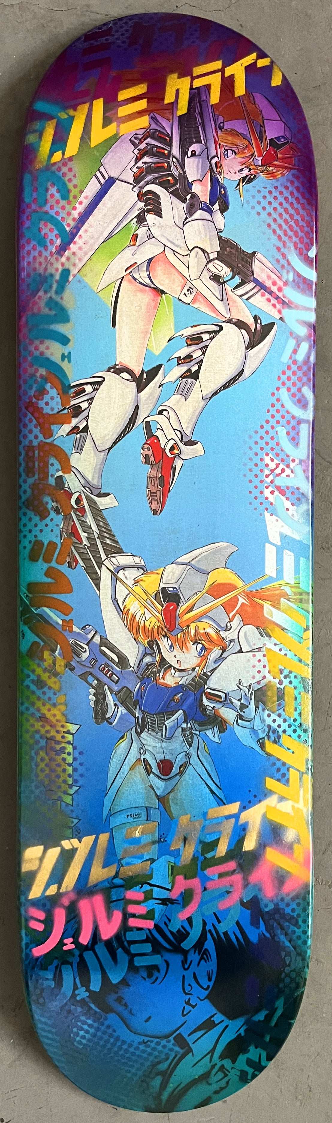 mobile suits gundam 8.25 X 32.25 BLUE/PURPLE ANODIZED MIXED PROCESS SIGNED 1 of 1