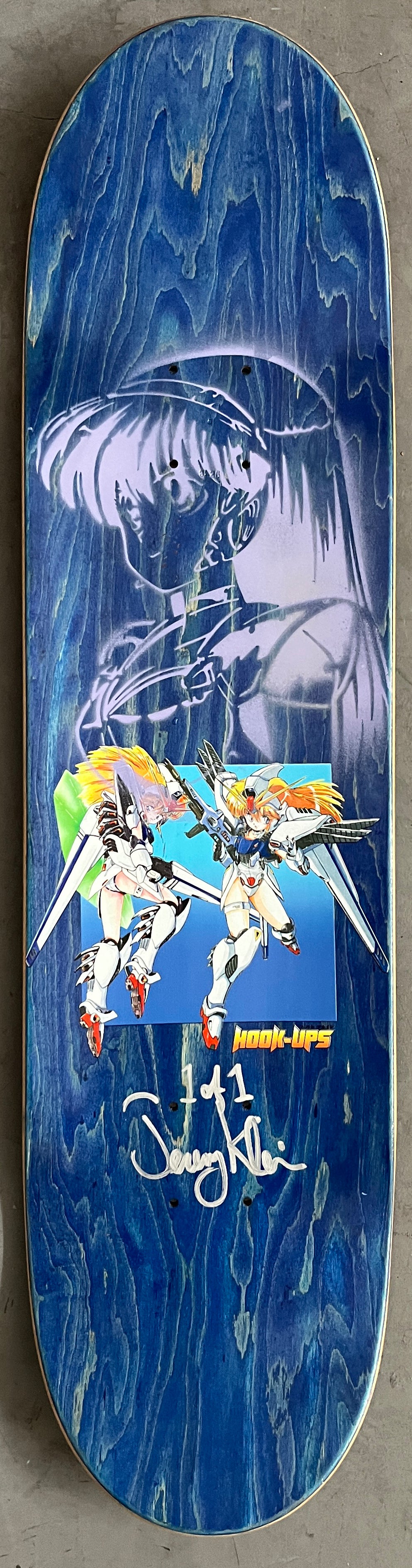 mobile suits gundam 8.25 X 32.25 BLUE/PURPLE ANODIZED MIXED PROCESS SIGNED 1 of 1