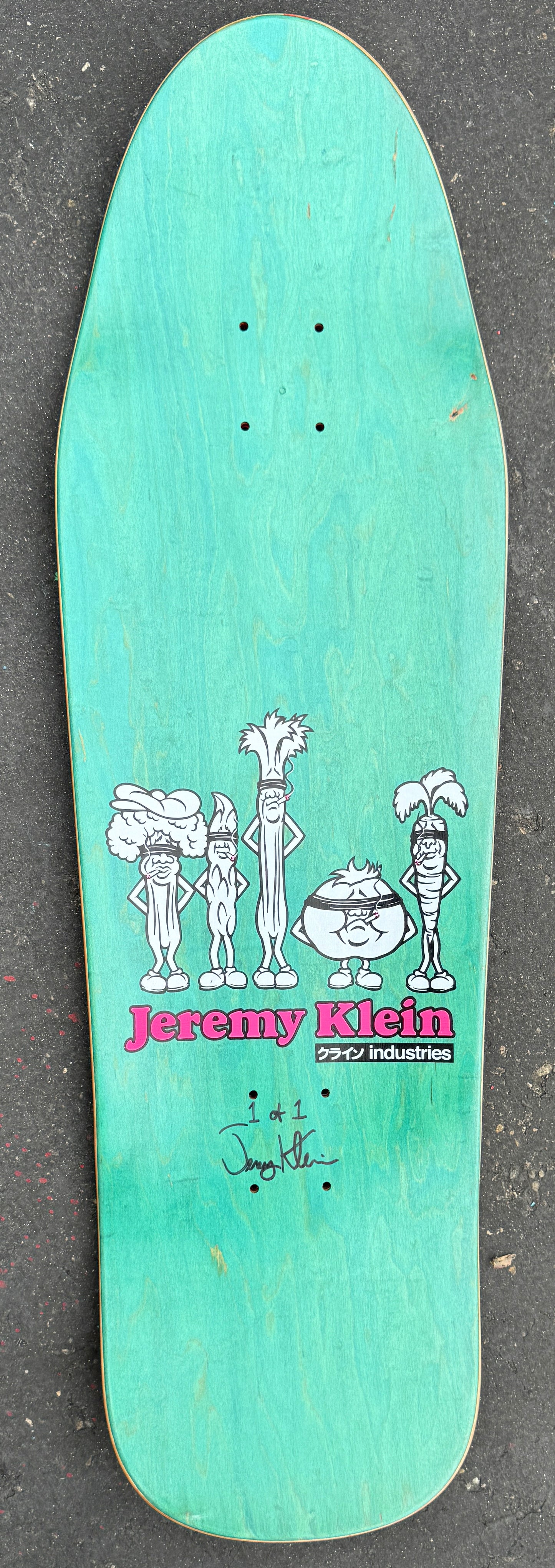 jeremy klein silk screened candy bar board RED/PINK 9.75 X 31.75 1 OF 1