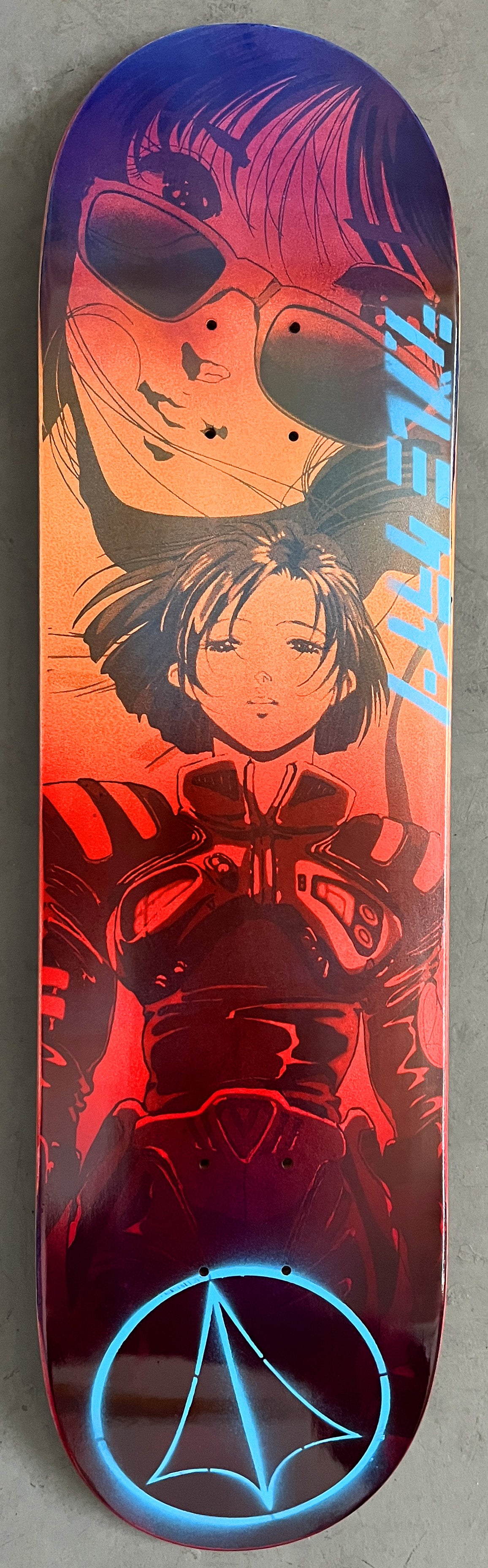 macross 8.25 X 32.25 PURPLE/YELLOW/ORANGE/RED ANODIZED MIXED PROCESS SIGNED 1 of 1