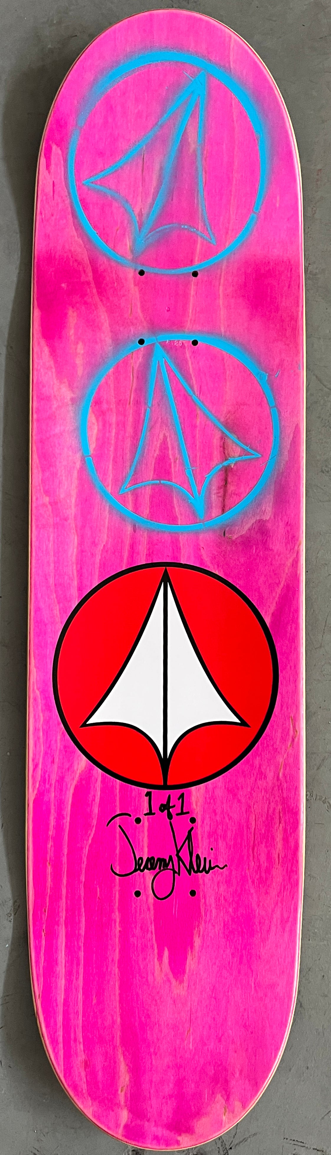 macross 8.25 X 32.25 PURPLE/YELLOW/ORANGE/RED ANODIZED MIXED PROCESS SIGNED 1 of 1