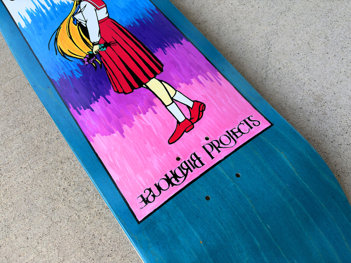 #1 HAND PAINTED BACKGROUND OG anime girl 9.5 X 32 - SIGNED 1 OF 1