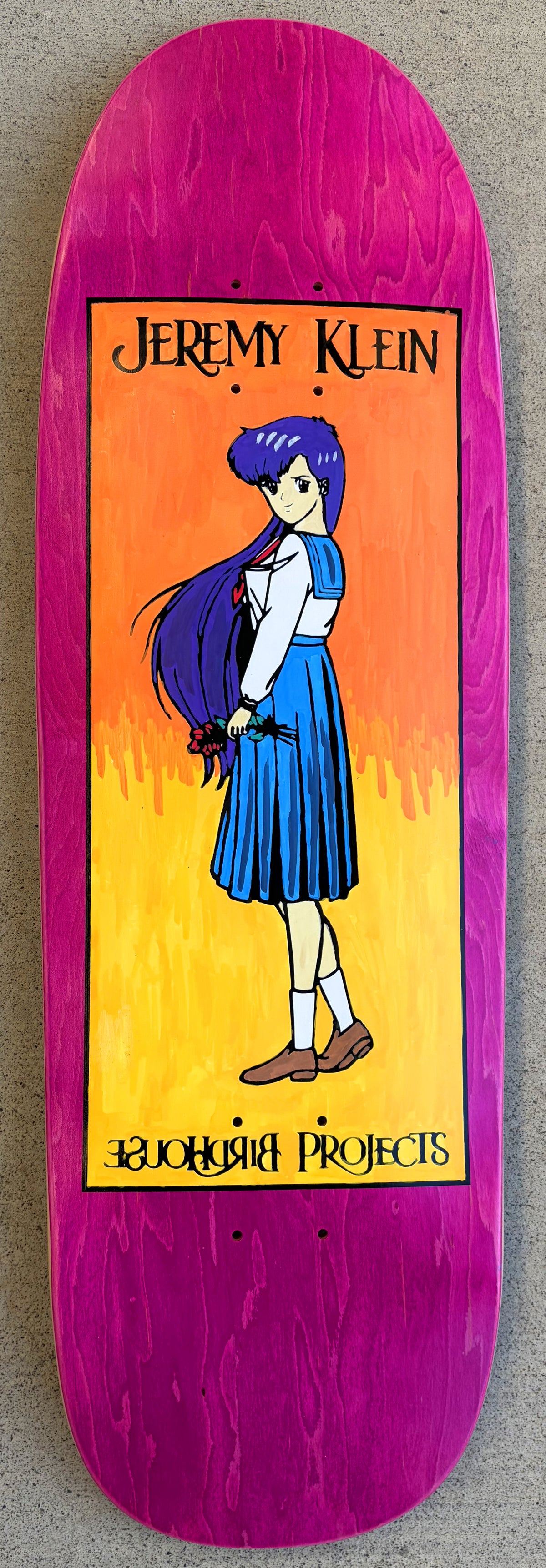 #2 HAND PAINTED BACKGROUND OG anime girl 9.5 X 32 - SIGNED 1 OF 1