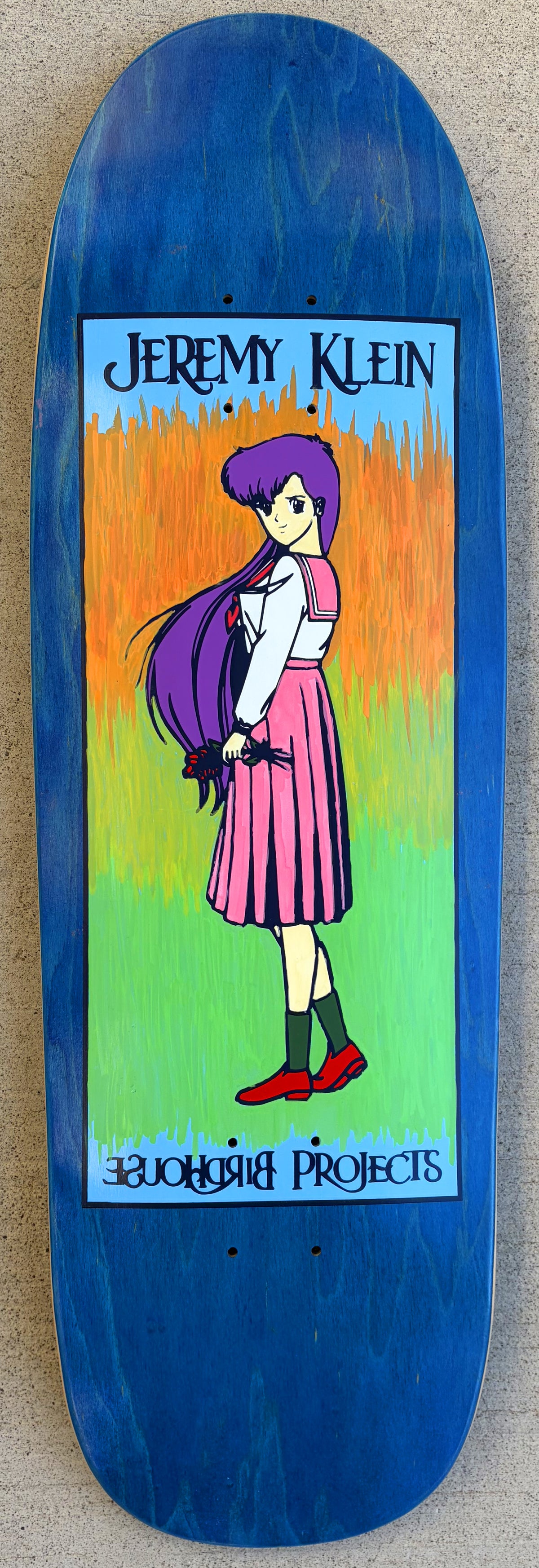 #3 HAND PAINTED BACKGROUND OG anime girl 9.5 X 32 - SIGNED 1 OF 1