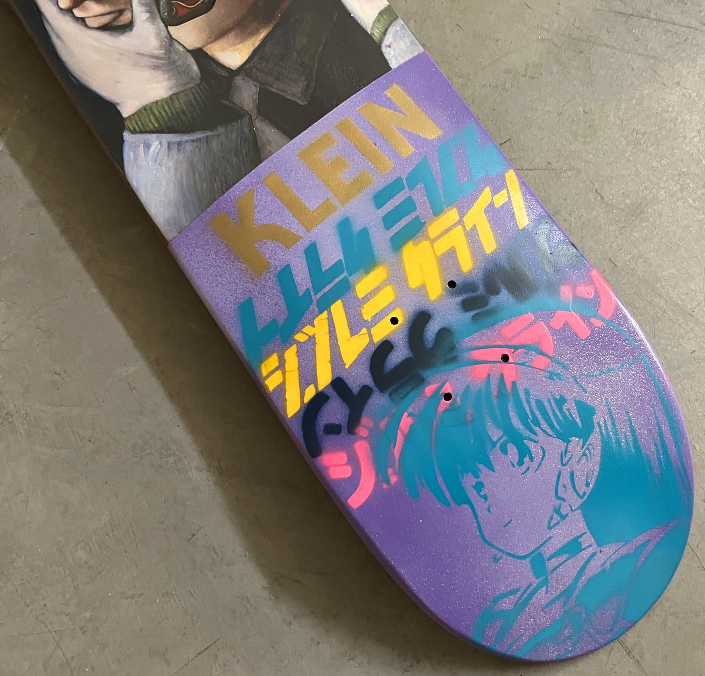 klein hammers 8.25 X 32.25 PURPLE GLITTER GRADIENT MIXED PROCESS 1 of 1