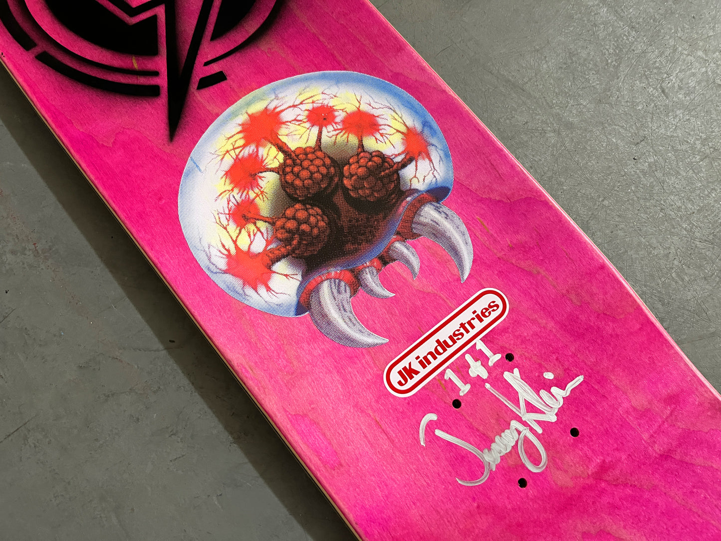 samus zero suit 8.25 X 32.25 RED/PURPLE ANODIZED MIXED PROCESS SIGNED 1 of 1