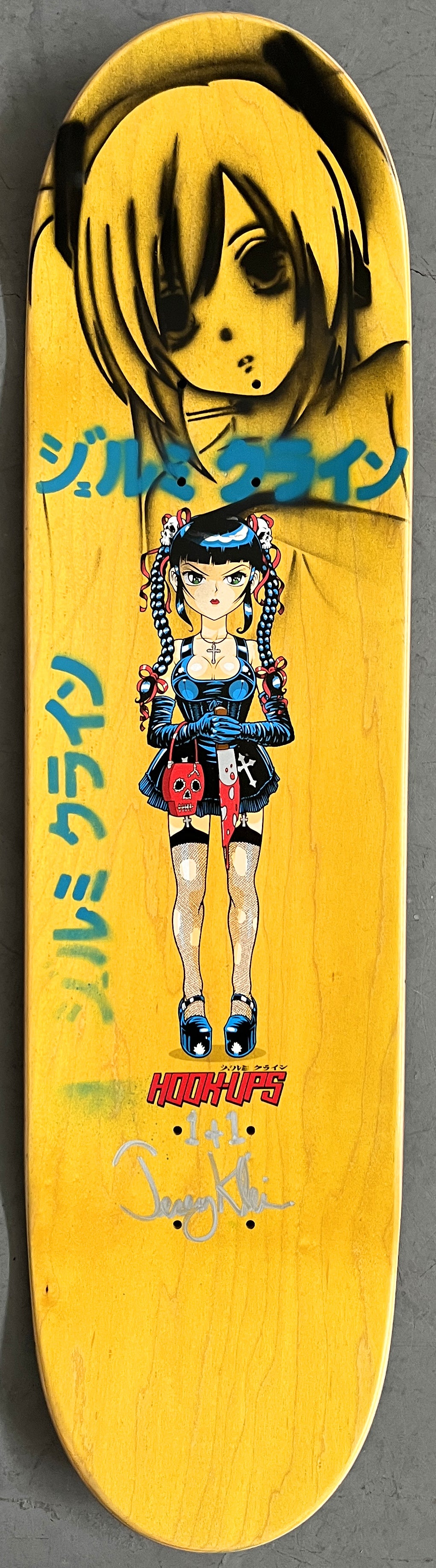 devin 8.5 X 32.25 PINK/BLUE ANODIZED MIXED PROCESS SIGNED 1 of 1