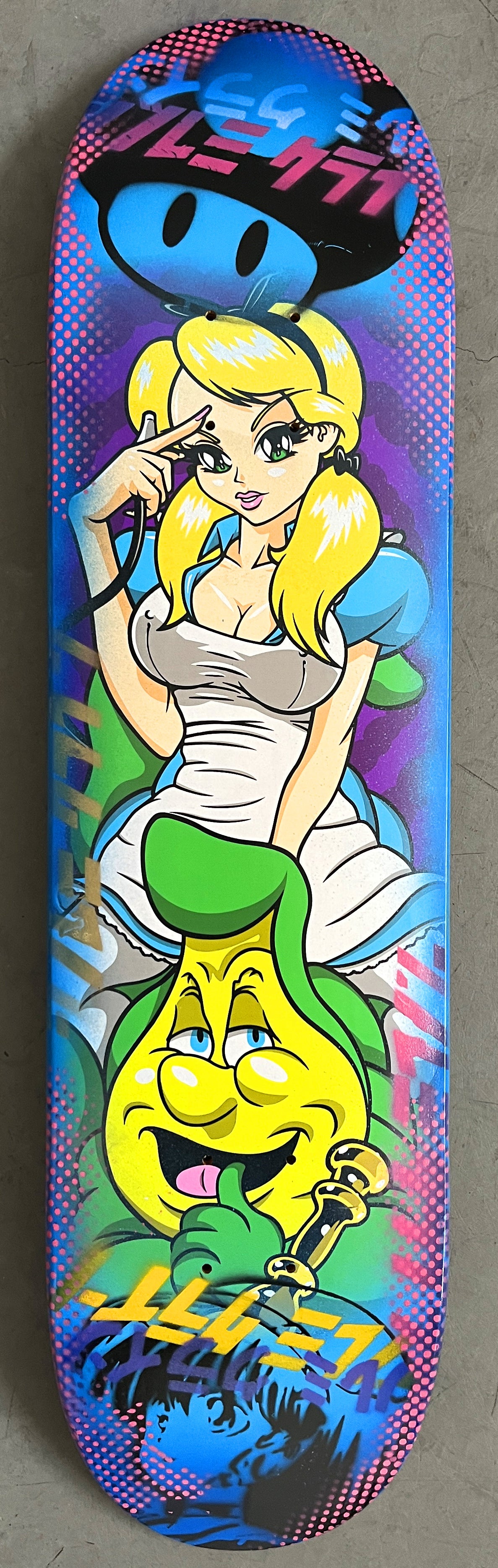 alice II 8 X 31.75 BLUE/BLUE ANODIZED MIXED PROCESS SIGNED 1 of 1