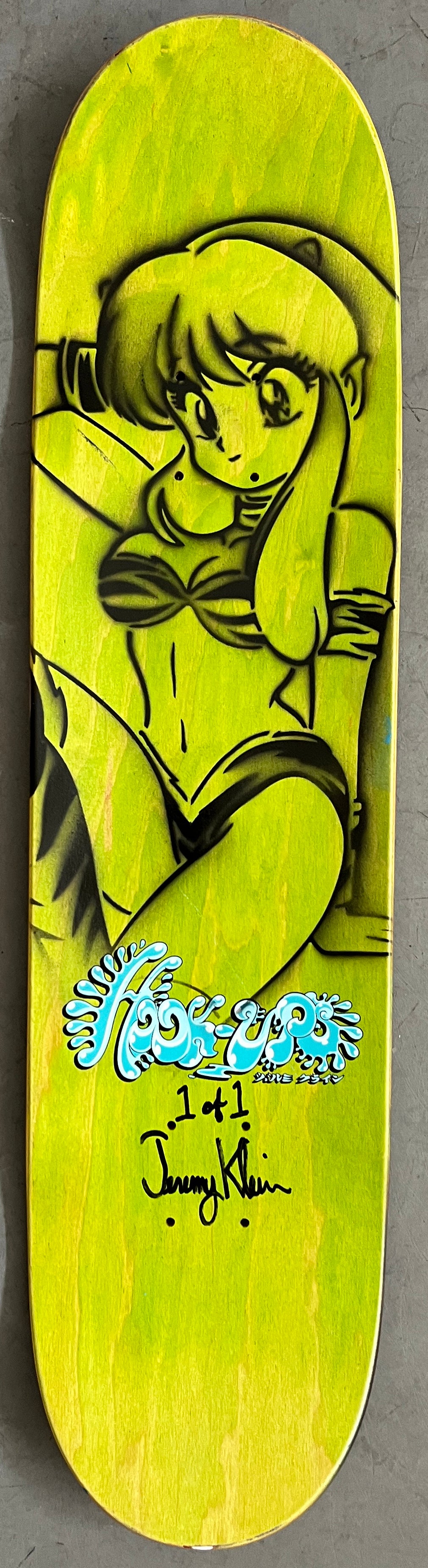 cheshire cat 7.88 X 31.75 YELLOW/RED II ANODIZED MIXED PROCESS SIGNED 1 of 1