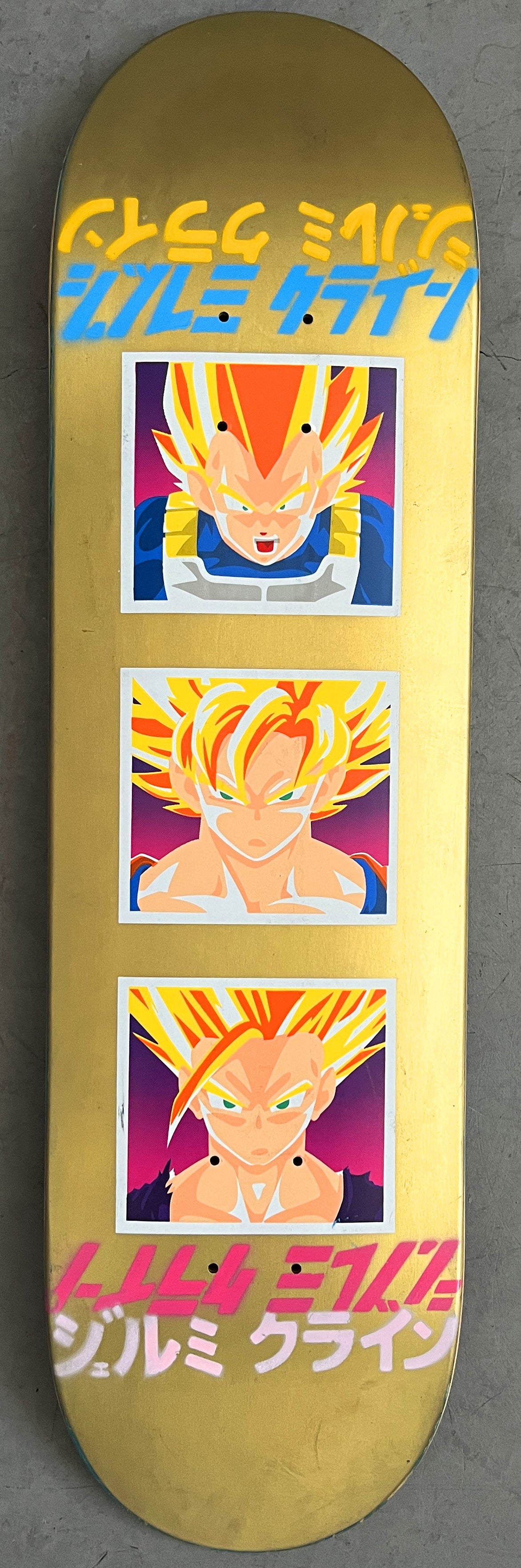 dragon ball z 8.25 X 32.25 RARE GOLD NO BLACK PASS VERSION MIXED PROCESS SIGNED 1 of 1