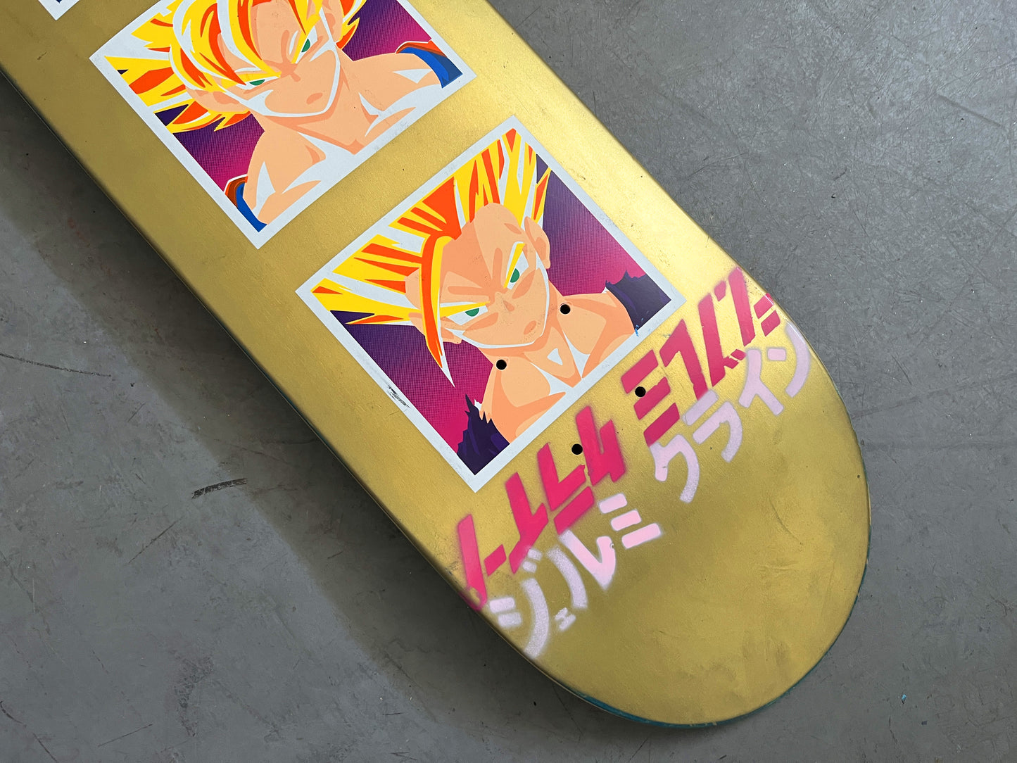 dragon ball z 8.25 X 32.25 RARE GOLD NO BLACK PASS VERSION MIXED PROCESS SIGNED 1 of 1