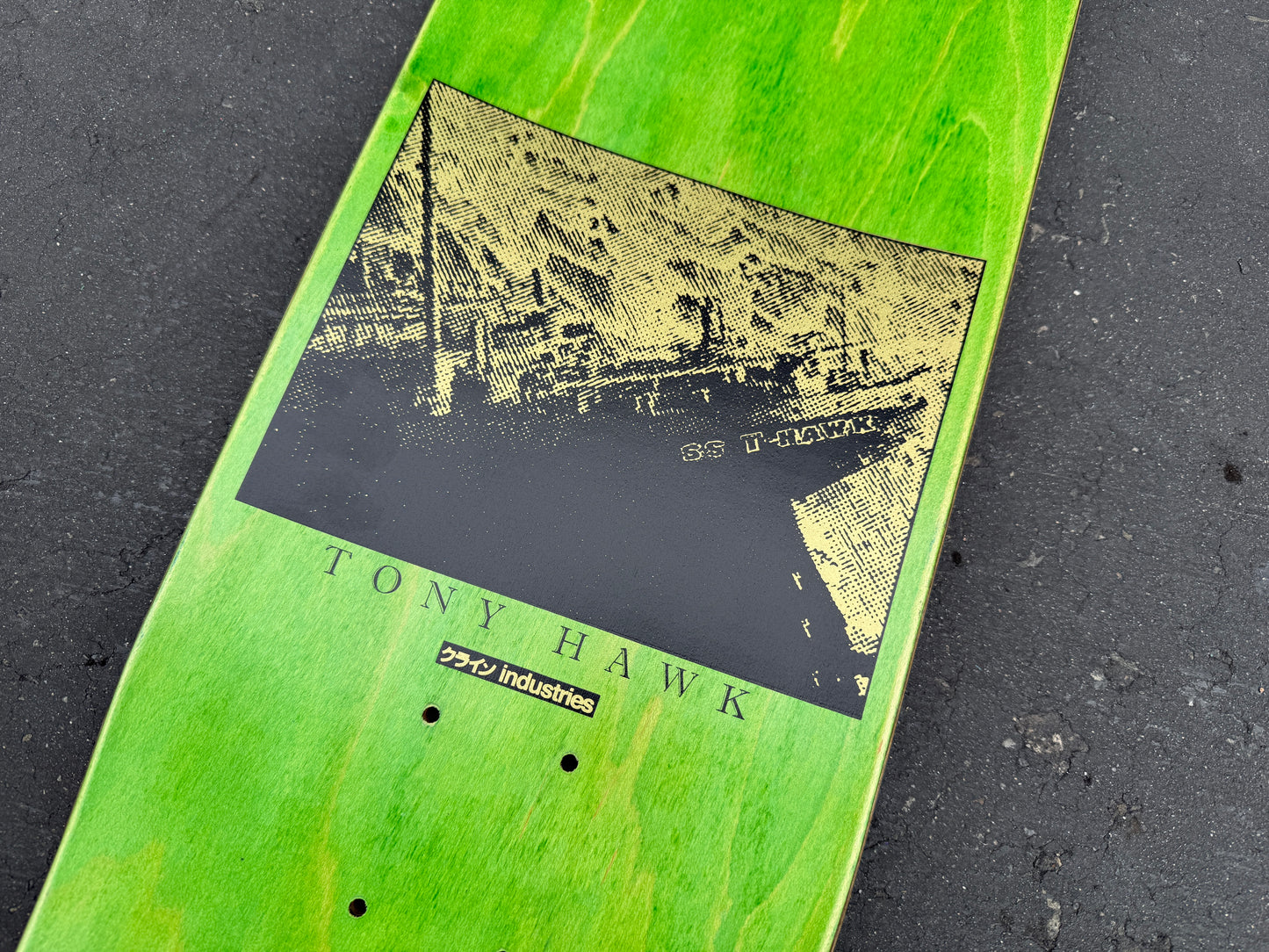 tony hawk titanic HAND SCREENED 8.25 X 32 METALLIC GOLD ONLY 9 MADE