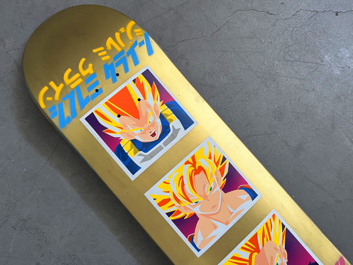 dragon ball z 8.25 X 32.25 RARE GOLD NO BLACK PASS VERSION MIXED PROCESS SIGNED 1 of 1