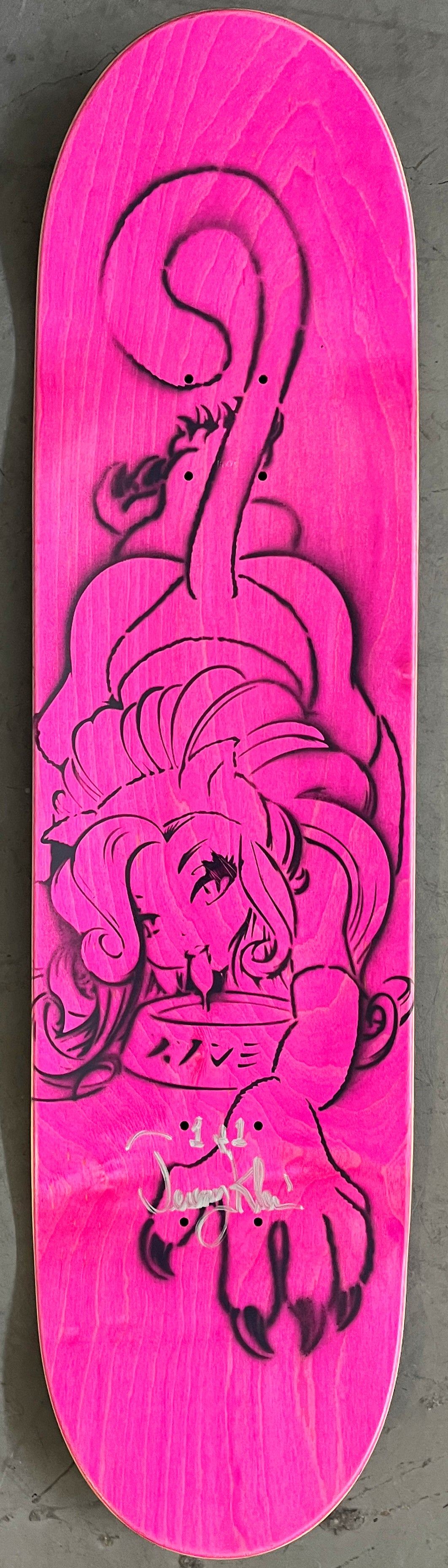 milky cat HAND PAINTED COTTON CANDY VERTICAL 8.5 X 31.75 1 OF 1