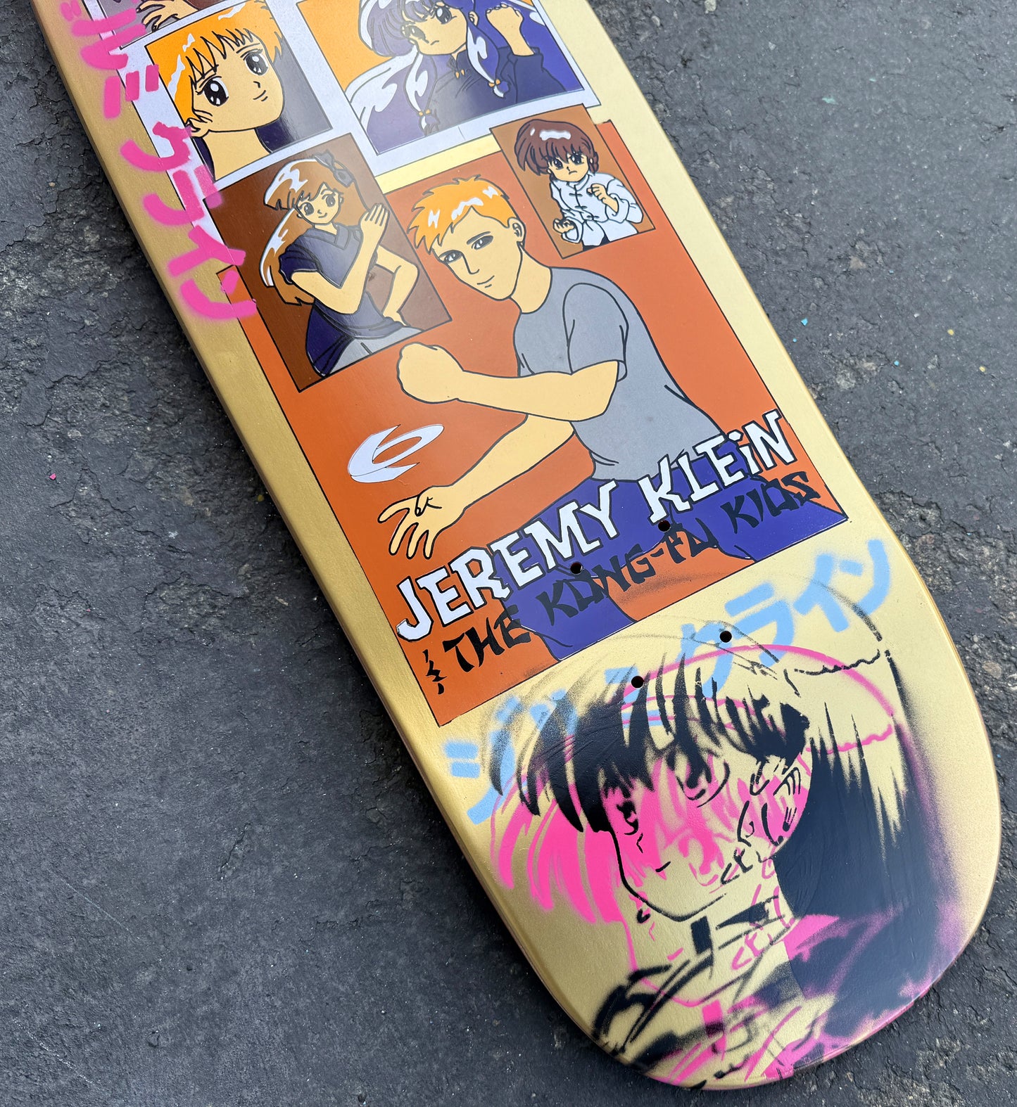 jeremy klein kung fu kids classic METALLIC GOLD 9.5 X 31.75 HAND SCREENED 1 of 1