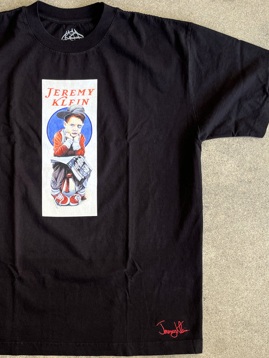 klein black eye kid premium signature t-shirt w/embroidery - BLACK