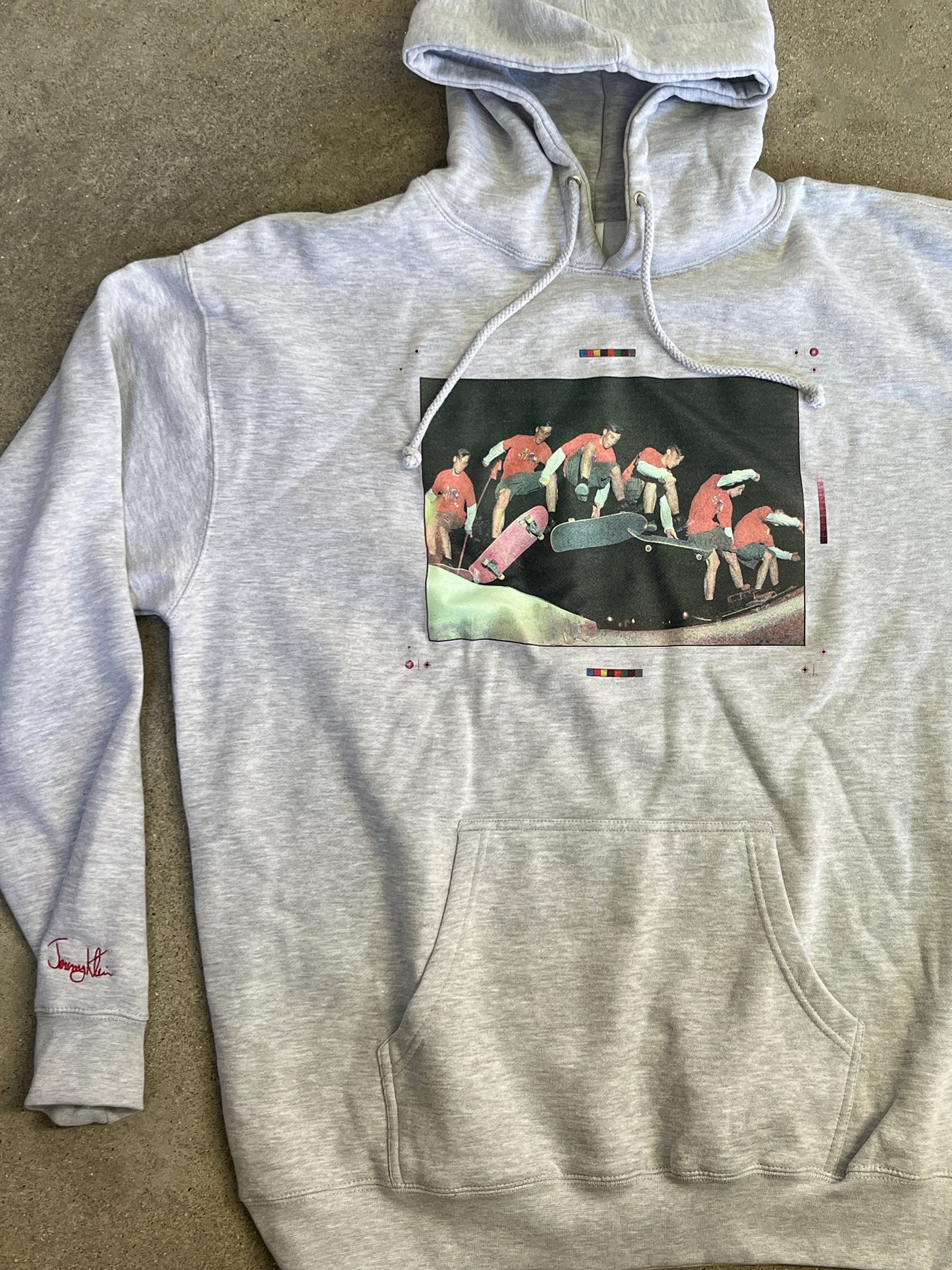 jeremy klein sequence hooded sweatshirt - HEATHER GREY 1 of 1 TEST PRINT