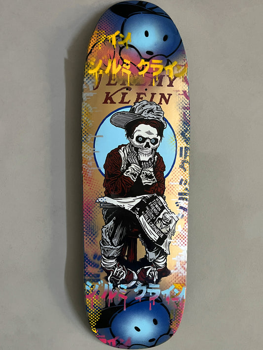 black eye kid skull 9.5 MIXED PROCESS METALLIC GOLD SIGNED 1 of 1