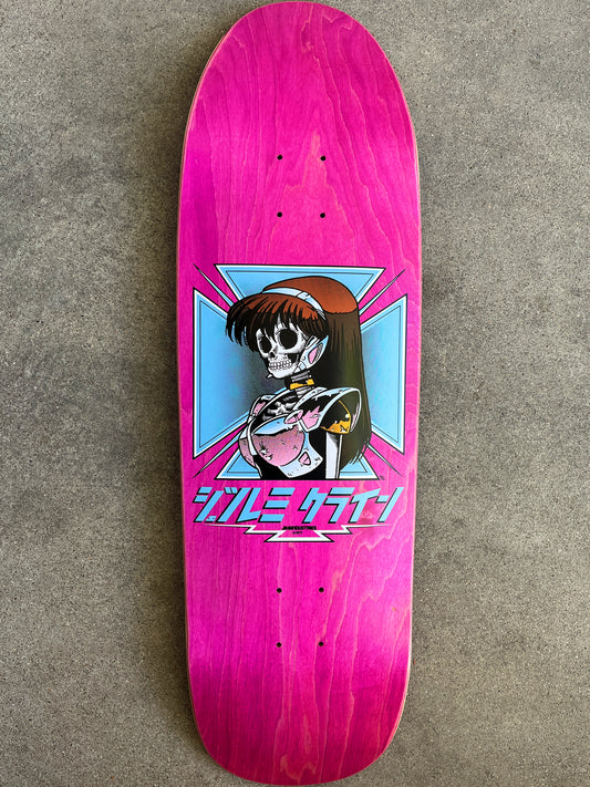 SIGNED dream hawk PINK STAIN/METALLIC BLUE 9.5 X 31.75