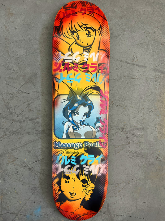 massage parlor 7.88 X 31.75 YELLOW/RED MIXED PROCESS SIGNED 1 of 1