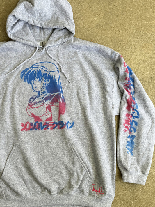 dream girl HAND PAINTED hooded sweatshirt with EMBROIDERY