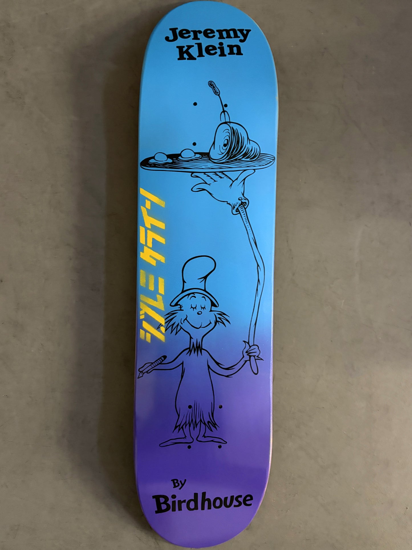 SIGNED green eggs BLUE/PURPLE MIXED PROCESS 7.5 X 31.75 HAND SCREENED 1 OF 1