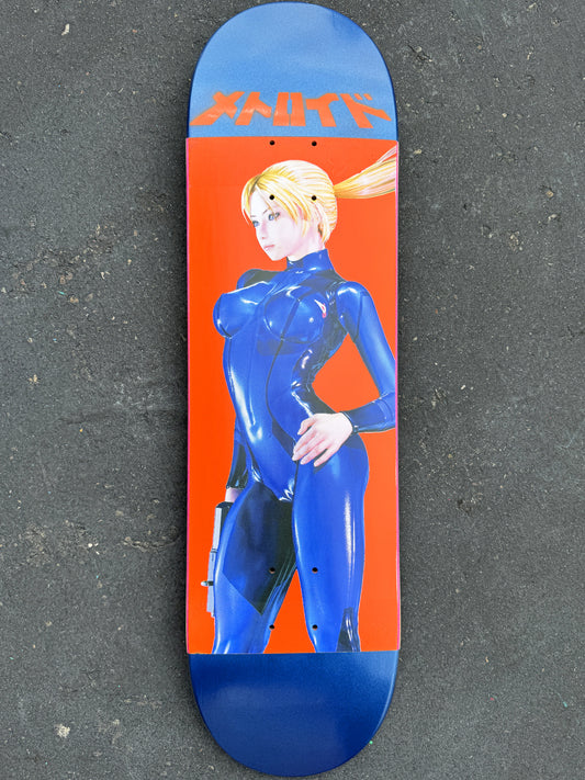 zero suit 8.25 X 32.25 hand screened COBALT METALLIC BLUE