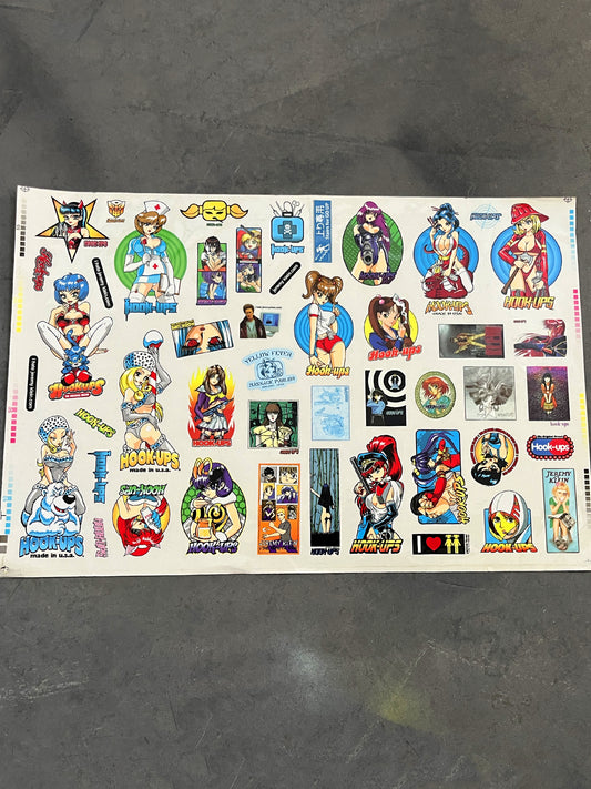 hook-ups stickers #1 PROOF STICKER SHEET 13.5 X 20 INCH - 1 OF 1