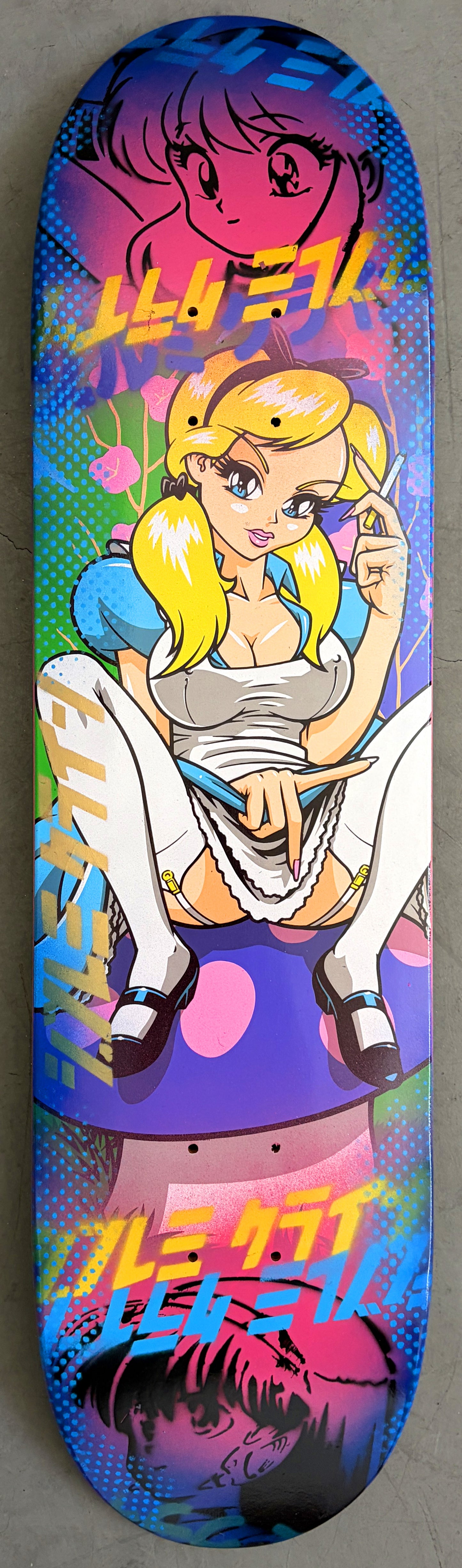 alice PINK/BLUE ANODIZED - 8.25 X 32.25 MIXED PROCESS SIGNED 1 of 1