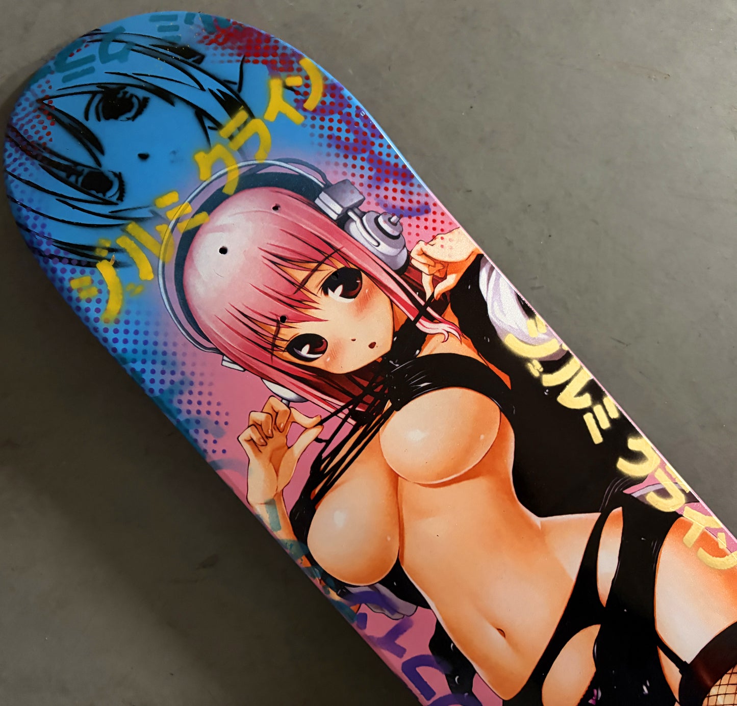 sonico 8.5 X 32.25 SPARKLE PINK/BLUE MIXED PROCESS SIGNED 1 of 1