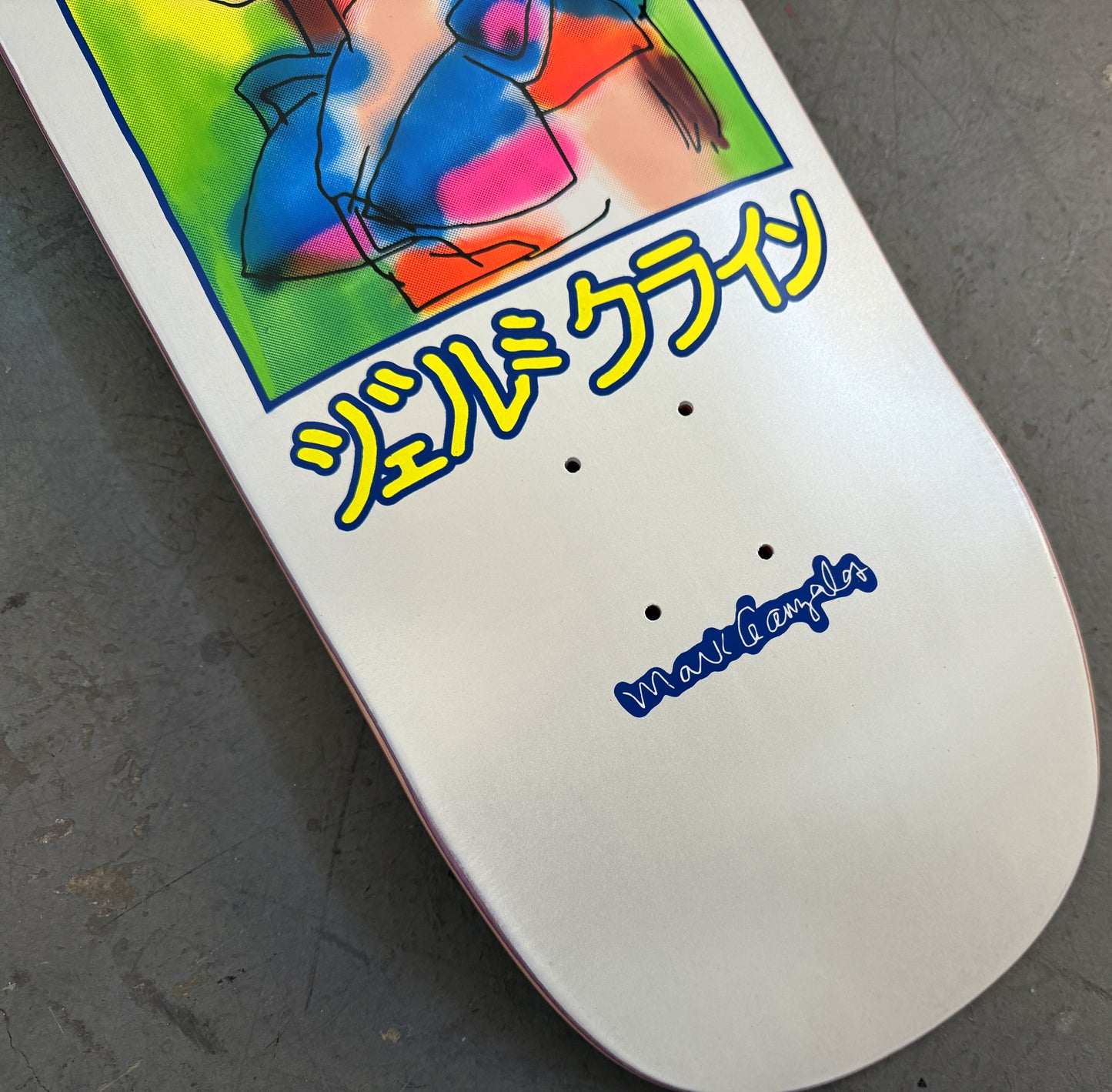 gonz dream girl hand screened PEARL WHITE 9.75 X 31.25